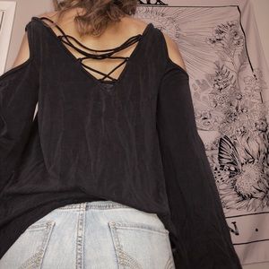 Black flowy shirt